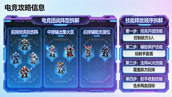 电竞团战阵型与技能释放顺序拆解画面